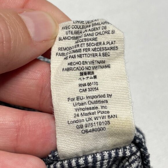 Free People Striped Thermal Top Size XS Navy Combo OB466000 Blue Red - Picture 6 of 8